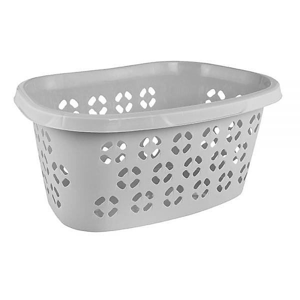 Corbeille à linge en Plastique 30,5 litres ergonomique - Gris