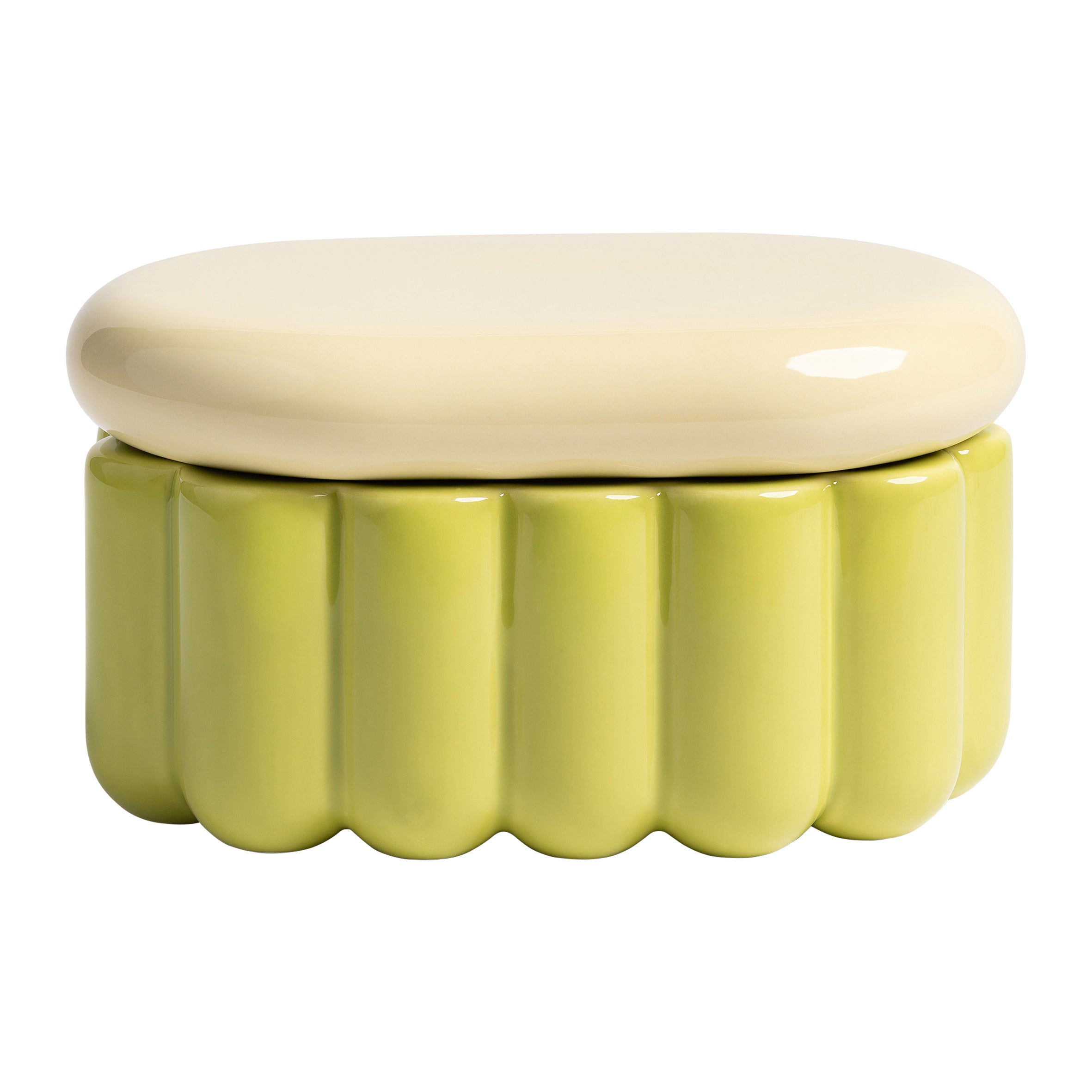 &k amsterdam Charlo Voorraadpot - Pear Green