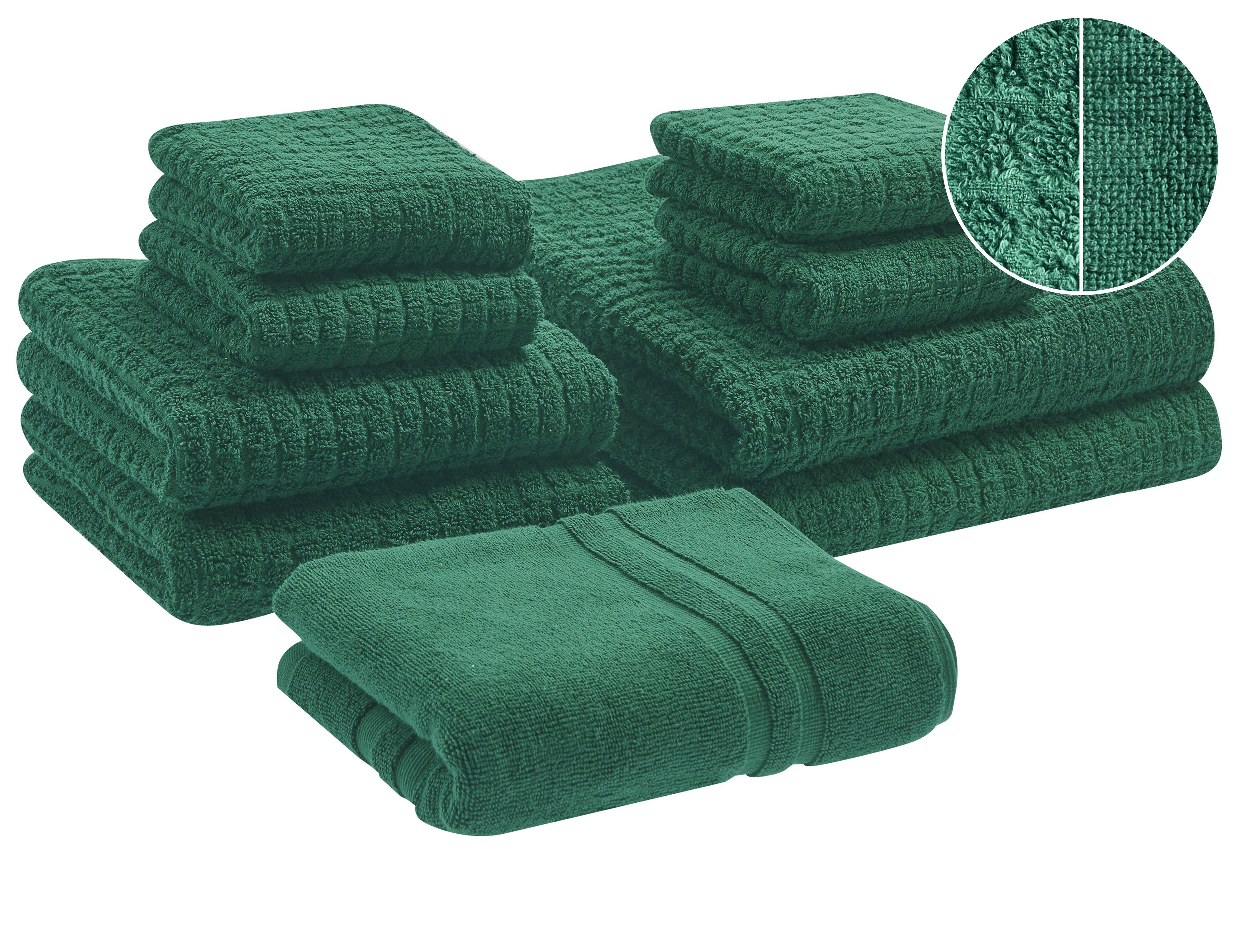 Set of 11 Towels ATAI Cotton Green
