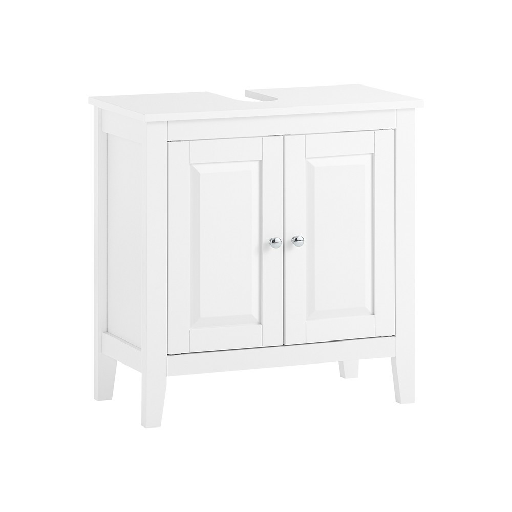 SoBuy Szafka pod umywalkę z dwoma drzwiczkami Biały 60x30x62.5cm FRG202-W