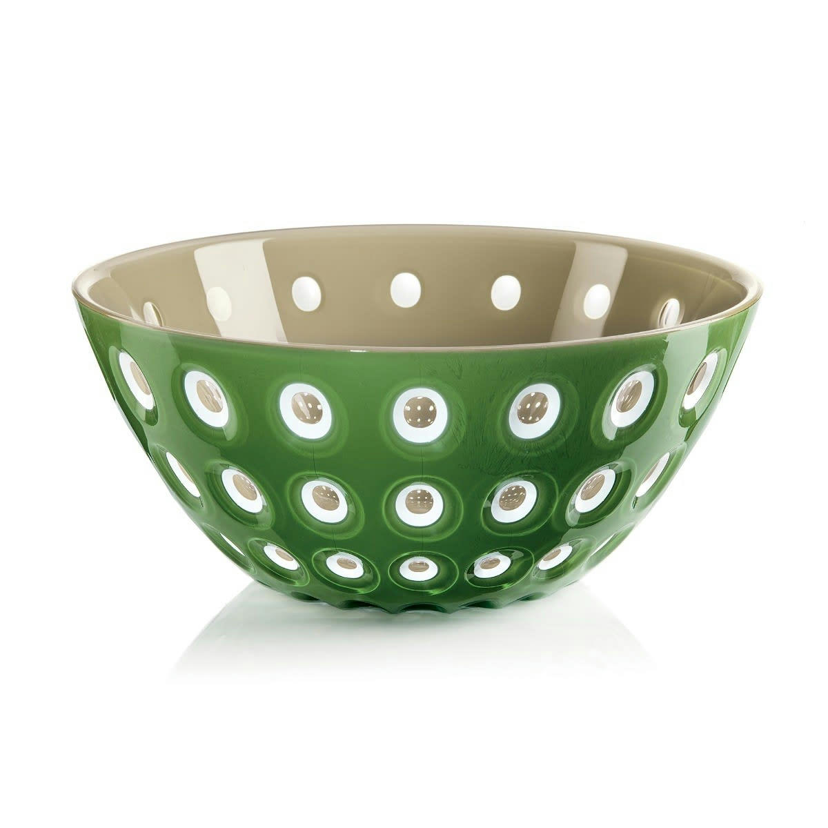 LE MURRINE - Saladier vert et beige 25 cm