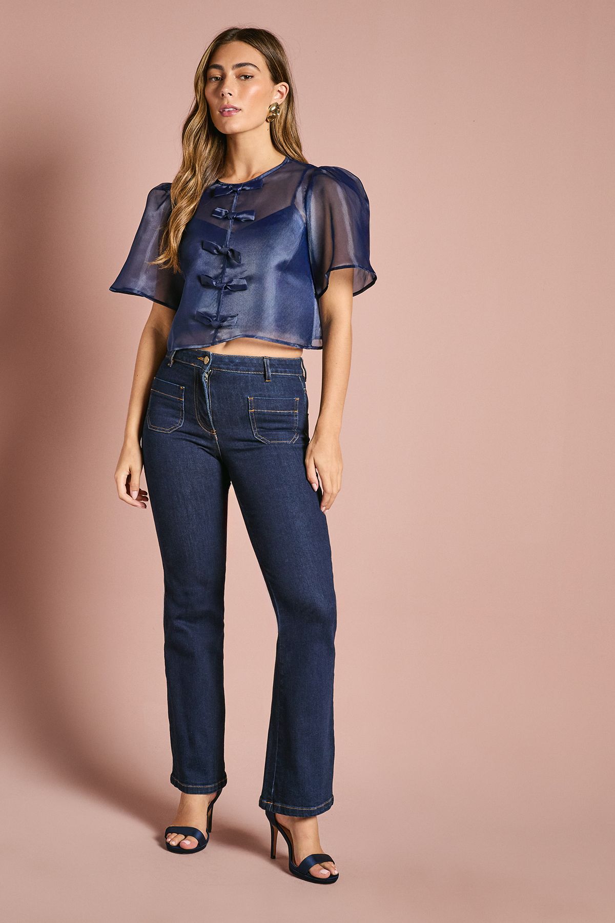 Coast Bow Front Organza Blouse