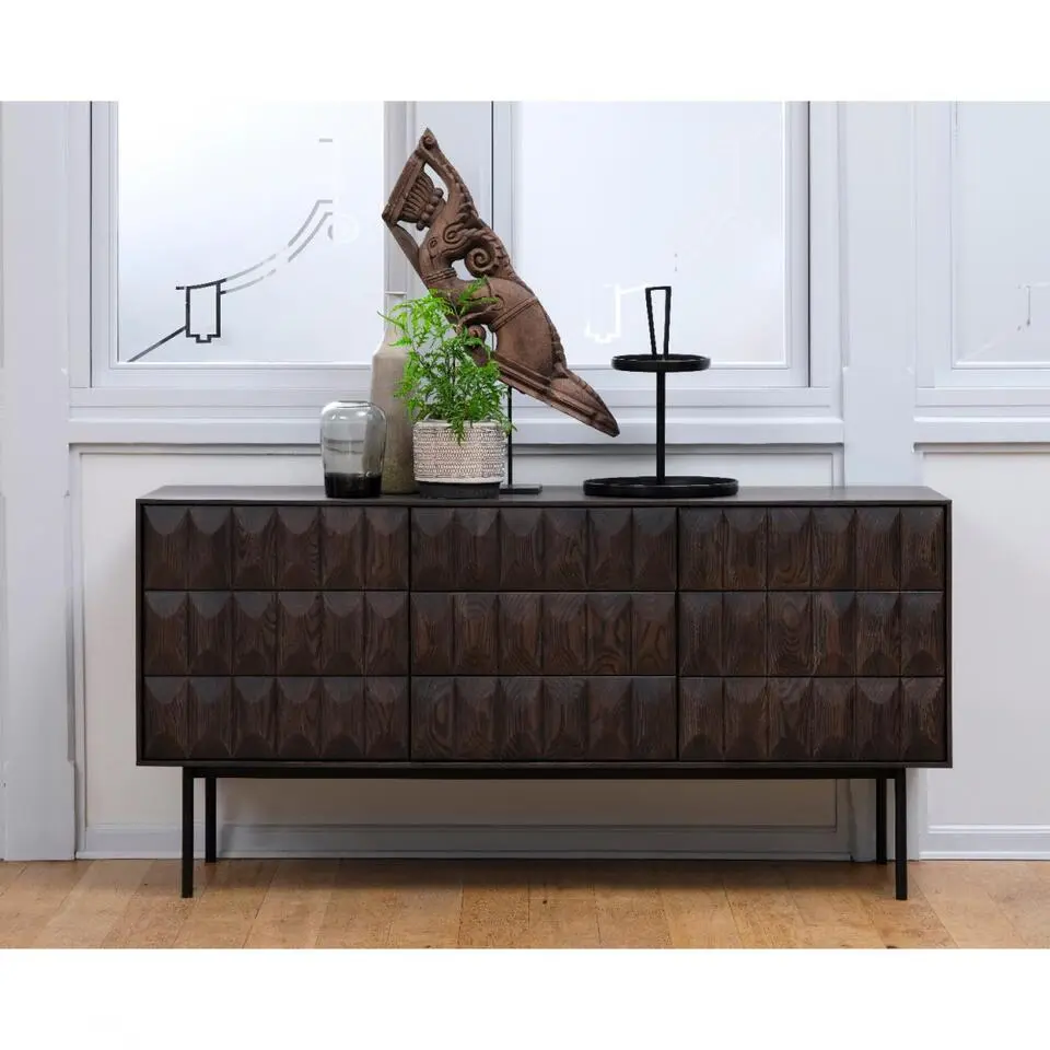 Nordic Home - Magnus eiken dressoir - 160 cm - espresso