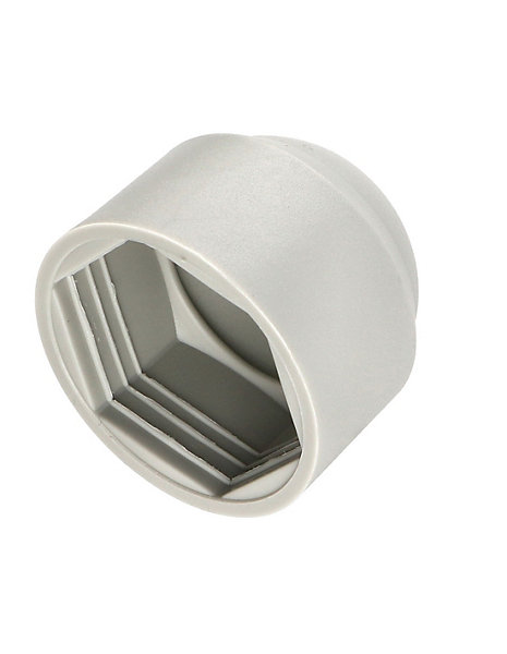 Cache Ecrou ou cache tête vis Tête hexagonale TH M16 Nylon Gris RAL7038 - 10 pièces