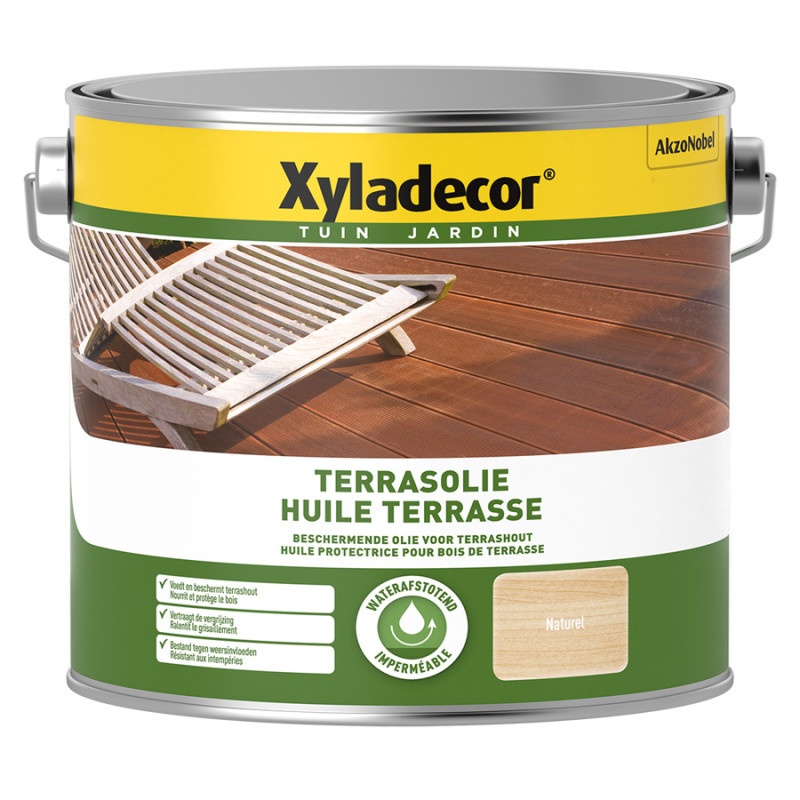 Huile protectrice pour terrasse en bois Naturel 2,5 L XYLADECOR