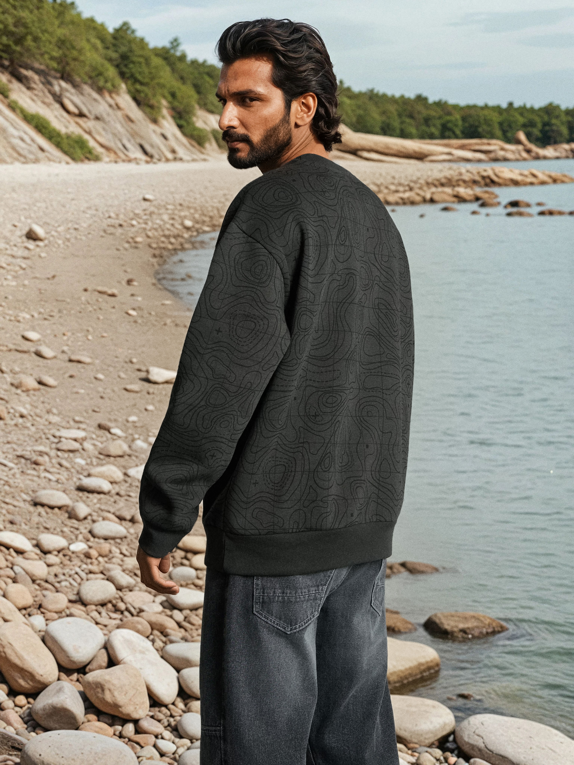 Bluza crewneck ze wzorem