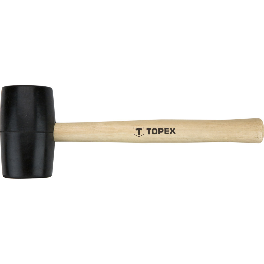 Młotek gumowy 50mm/340g trzonek drewniany TOPEX