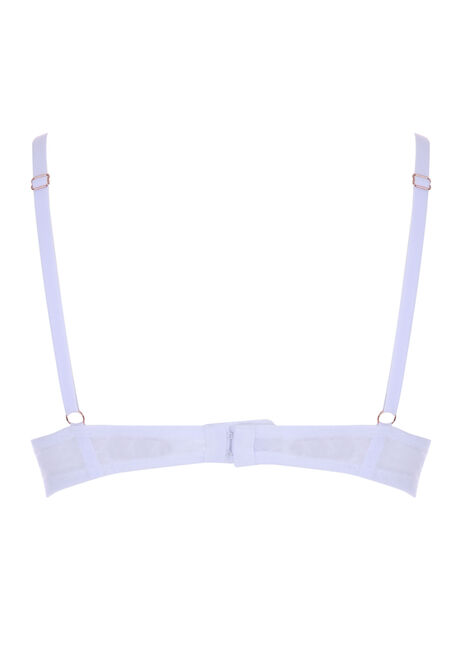 Womens White Check Naomi Padded Push Up Bra (B-DD)