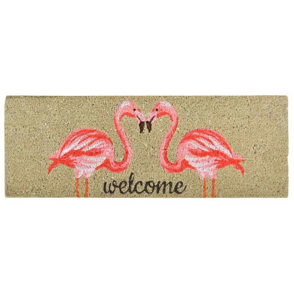 FLAMANTS ROSES WELCOME - Paillasson coco 75x25