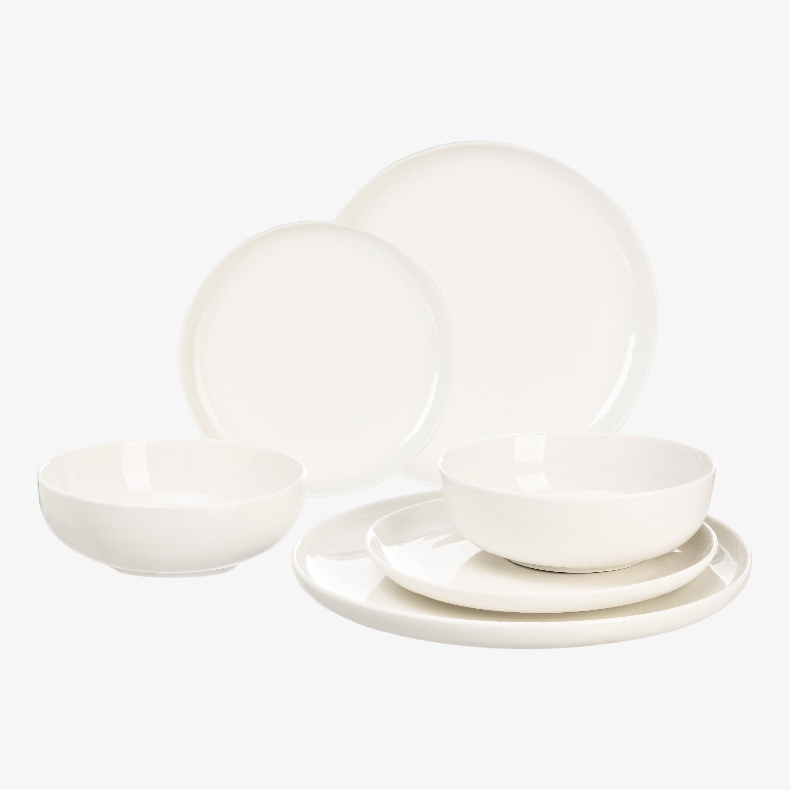 Geschirr-Set Luna für 2 Personen Creme, 6 -tlg.