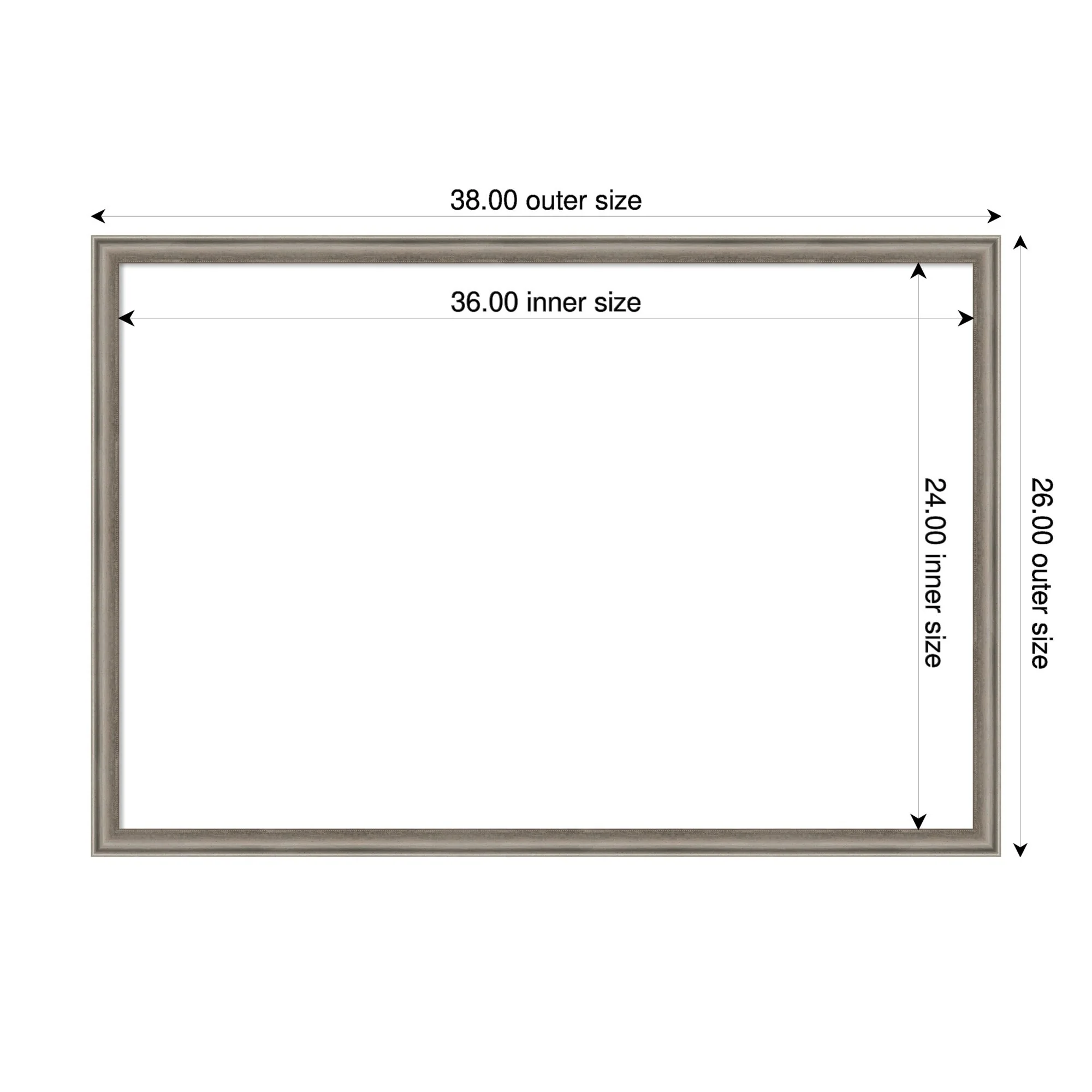 Amanti Art Salon Scoop Gold Framed Dry Erase Magnetic Board