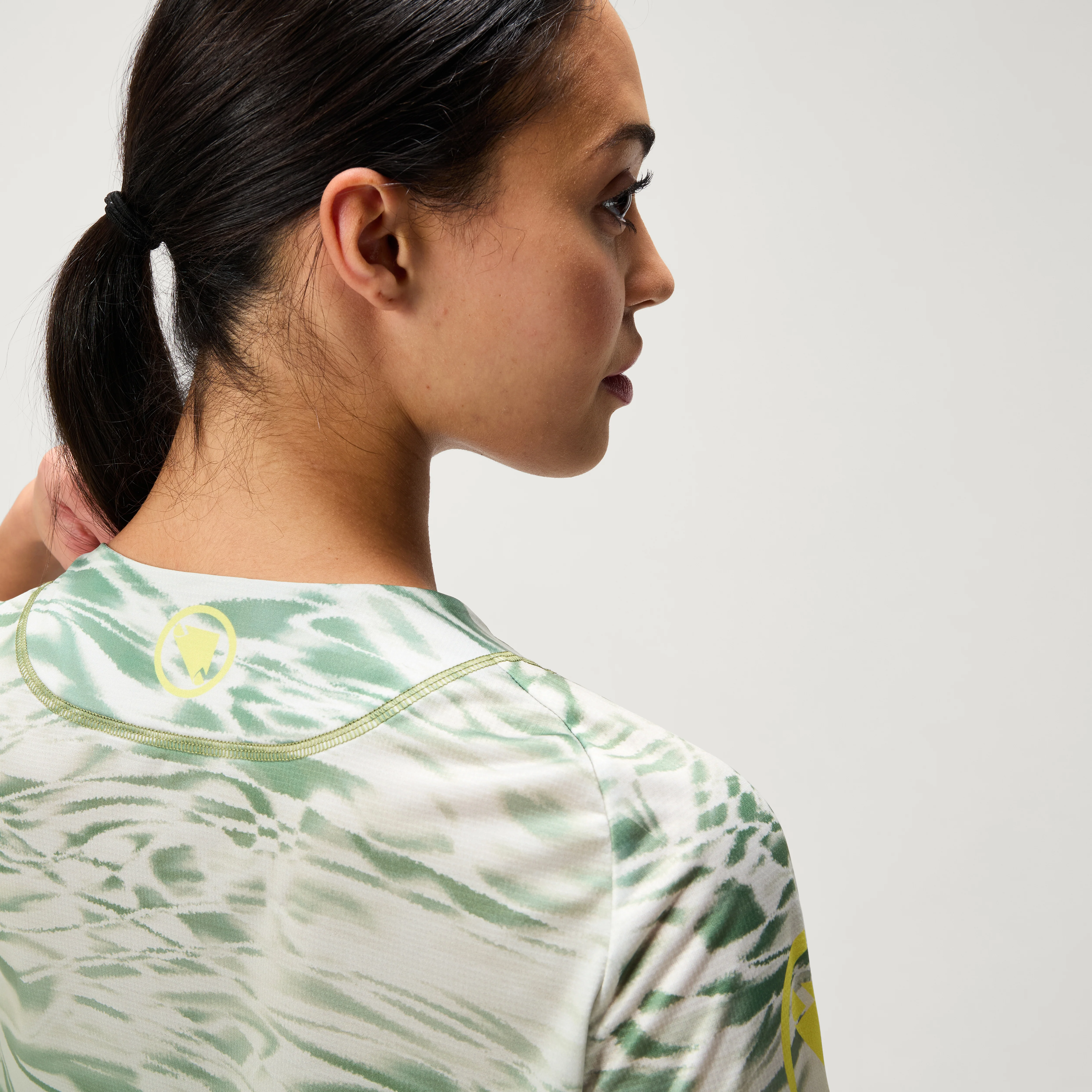 Women's Ltd Marble Print S/S Tee - Machair Green