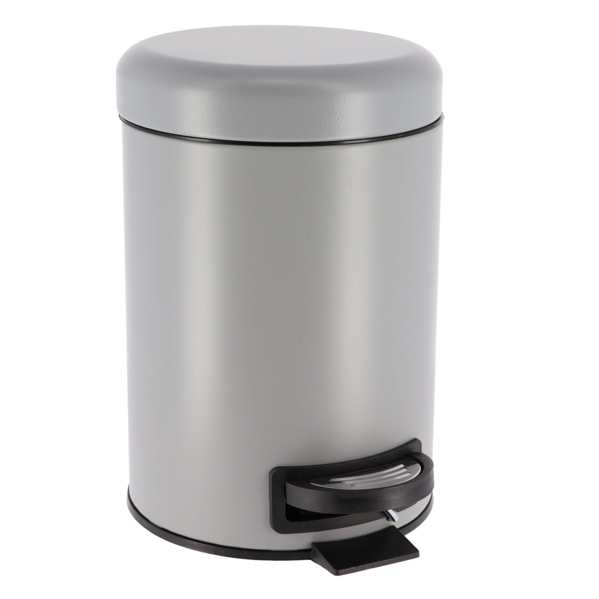 Balde wc cinza mate soft close em metal 3l