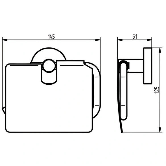 Toilettenpapierhalter, mit Deckel, Weiß