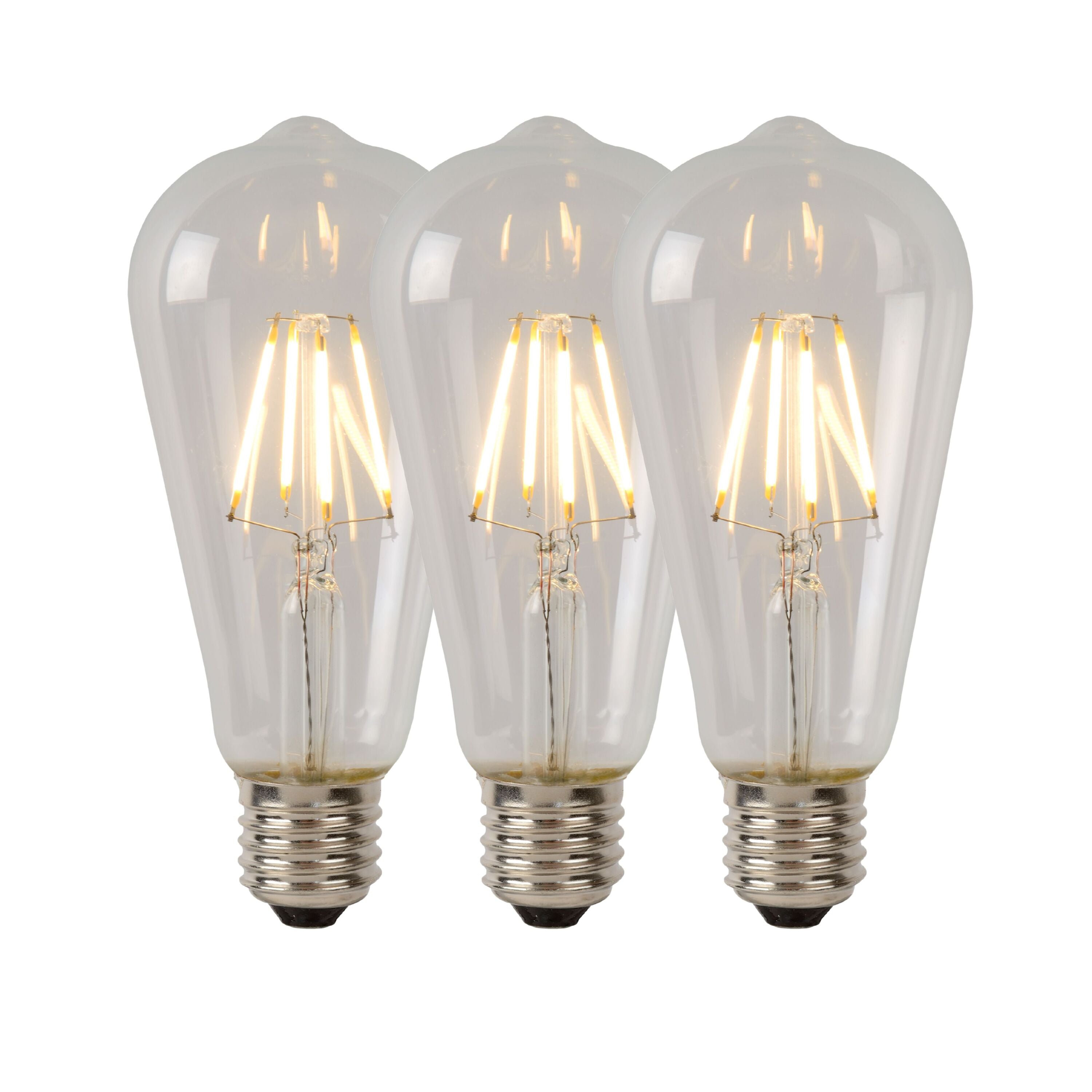 Lucide ST64 Class B Filament lamp - Transparant (set van 3)