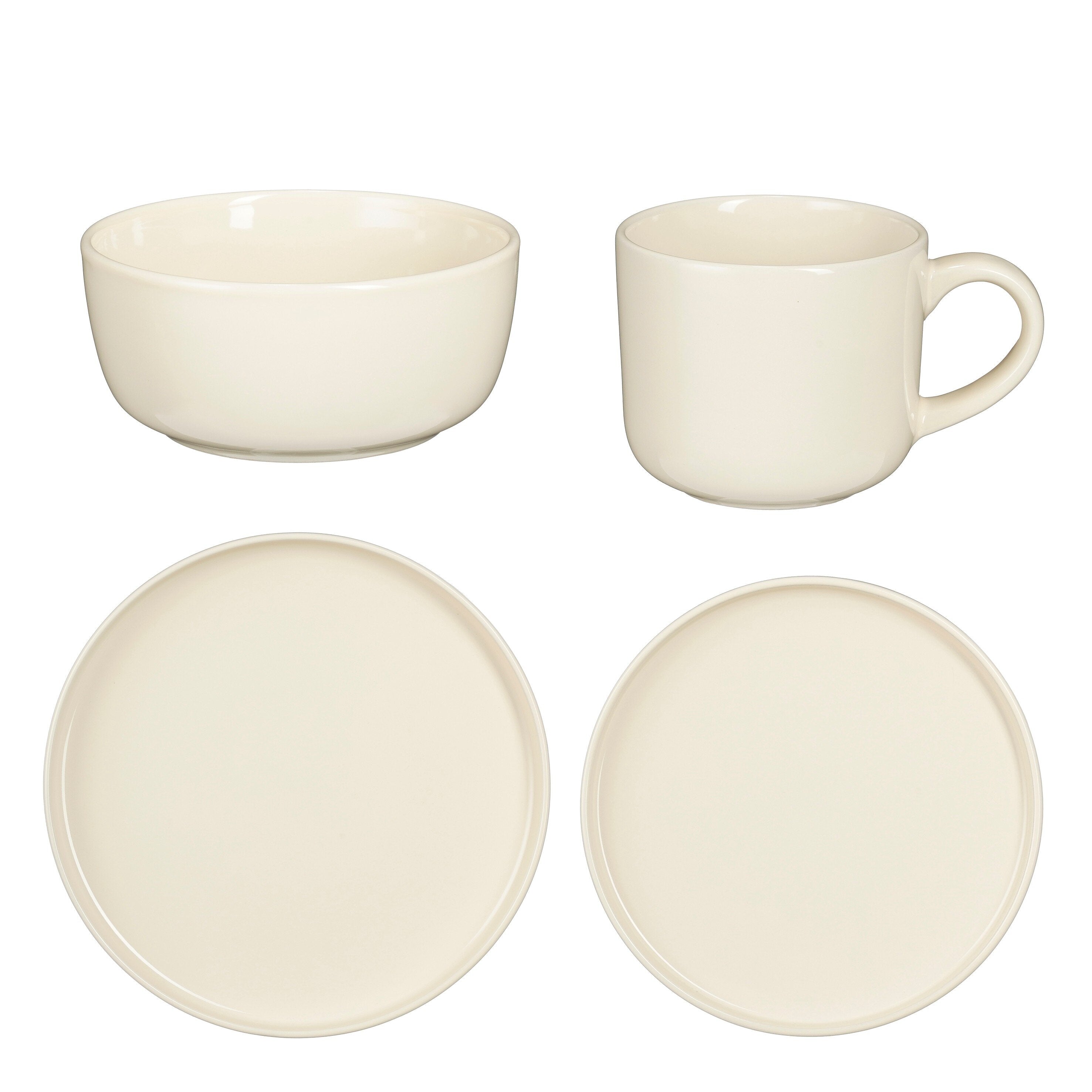Mica Decorations Ozzu Serviesset 4 Persoons - Steengoed - Off-white
