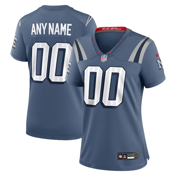 New England Patriots Nike Women's 2025 Rivalries Collection Custom Game Jersey - Storm Blue/Red/Navy