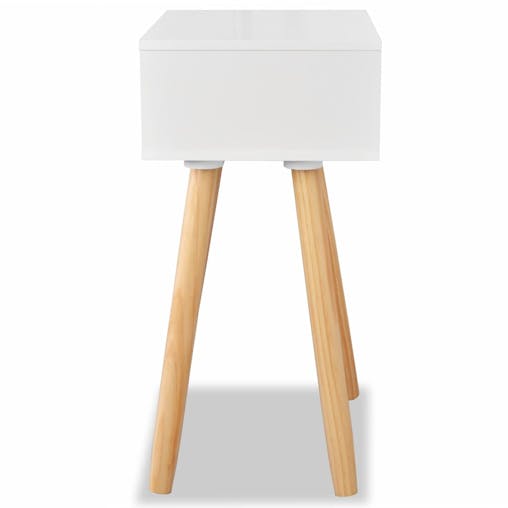 NNEVL Bedside Tables 2 pcs Solid Pinewood 40x30x61 cm White