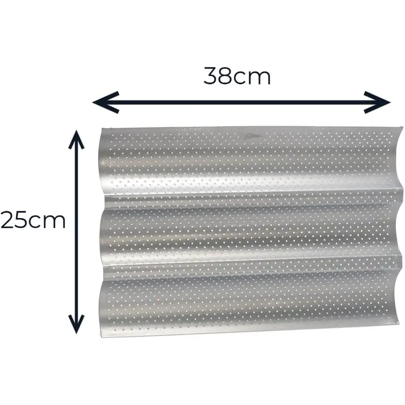 Baguette-Blech 3-teilig Silver-Top