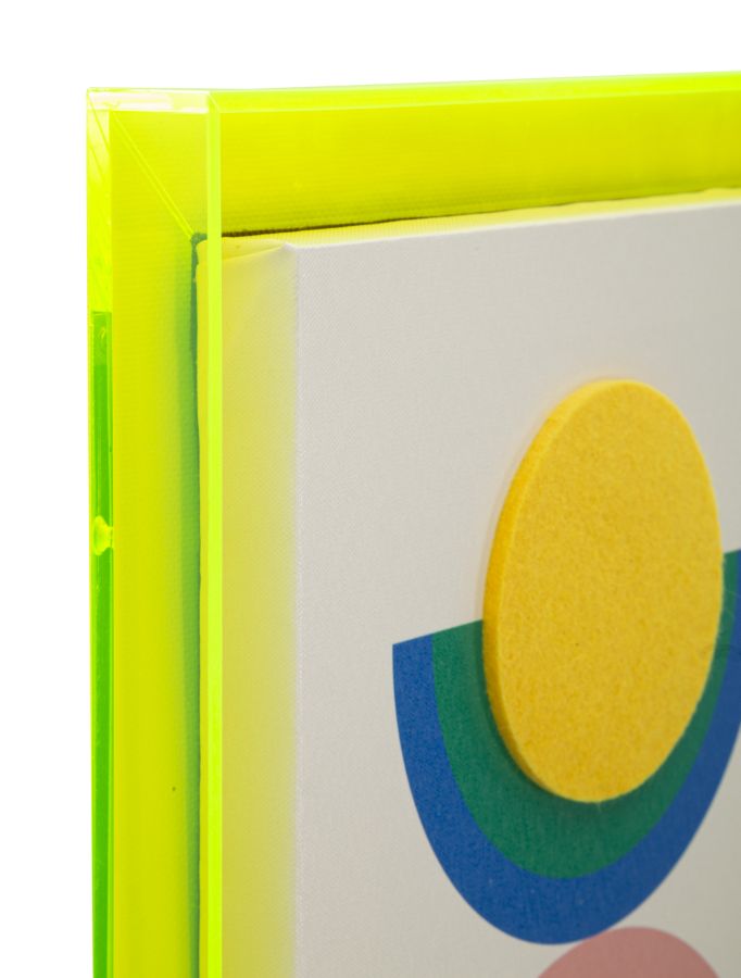 Print op gelakt canvas met acryl frame cm 50x3,3x70