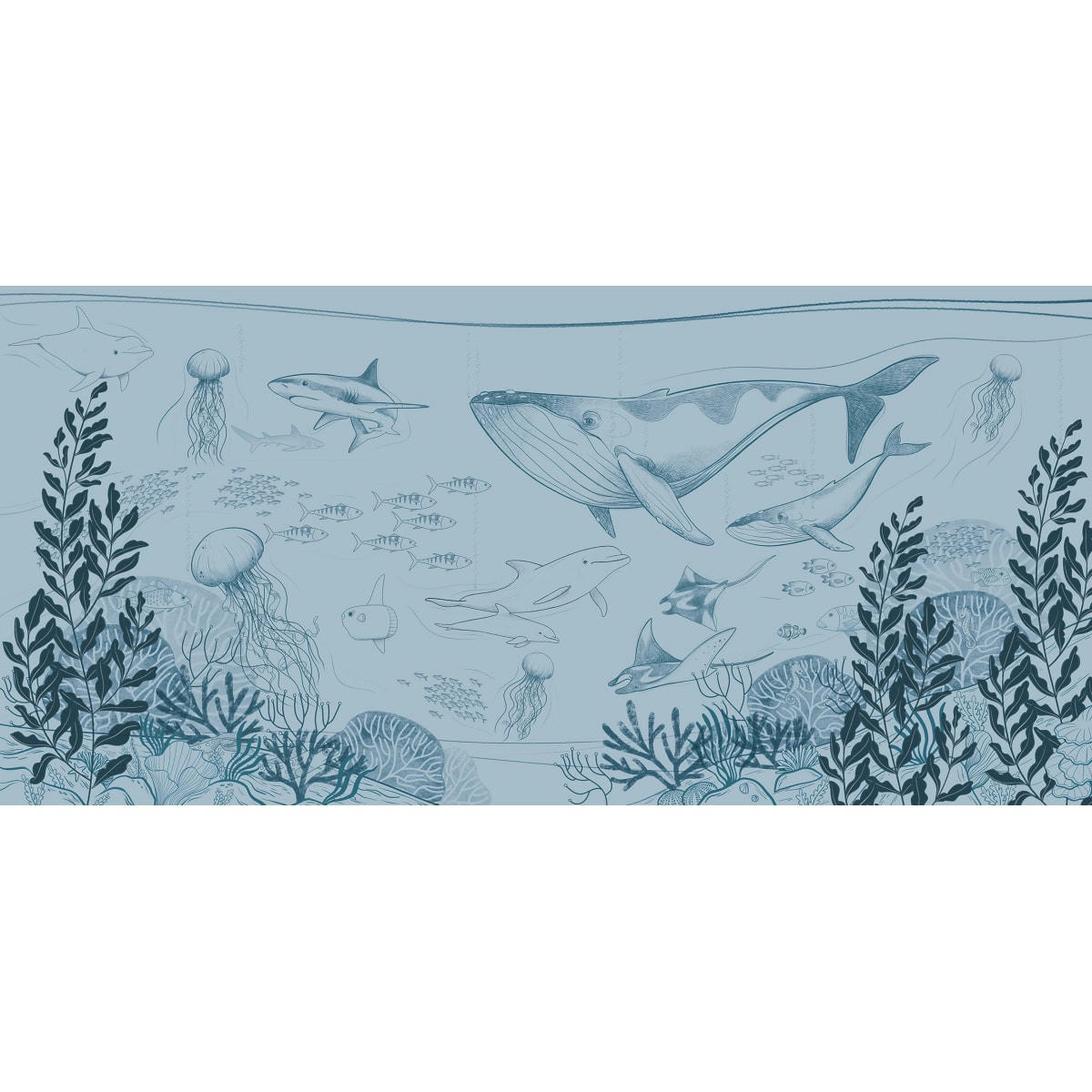 - Papier peint panoramique enfant océan 450 x 250 cm