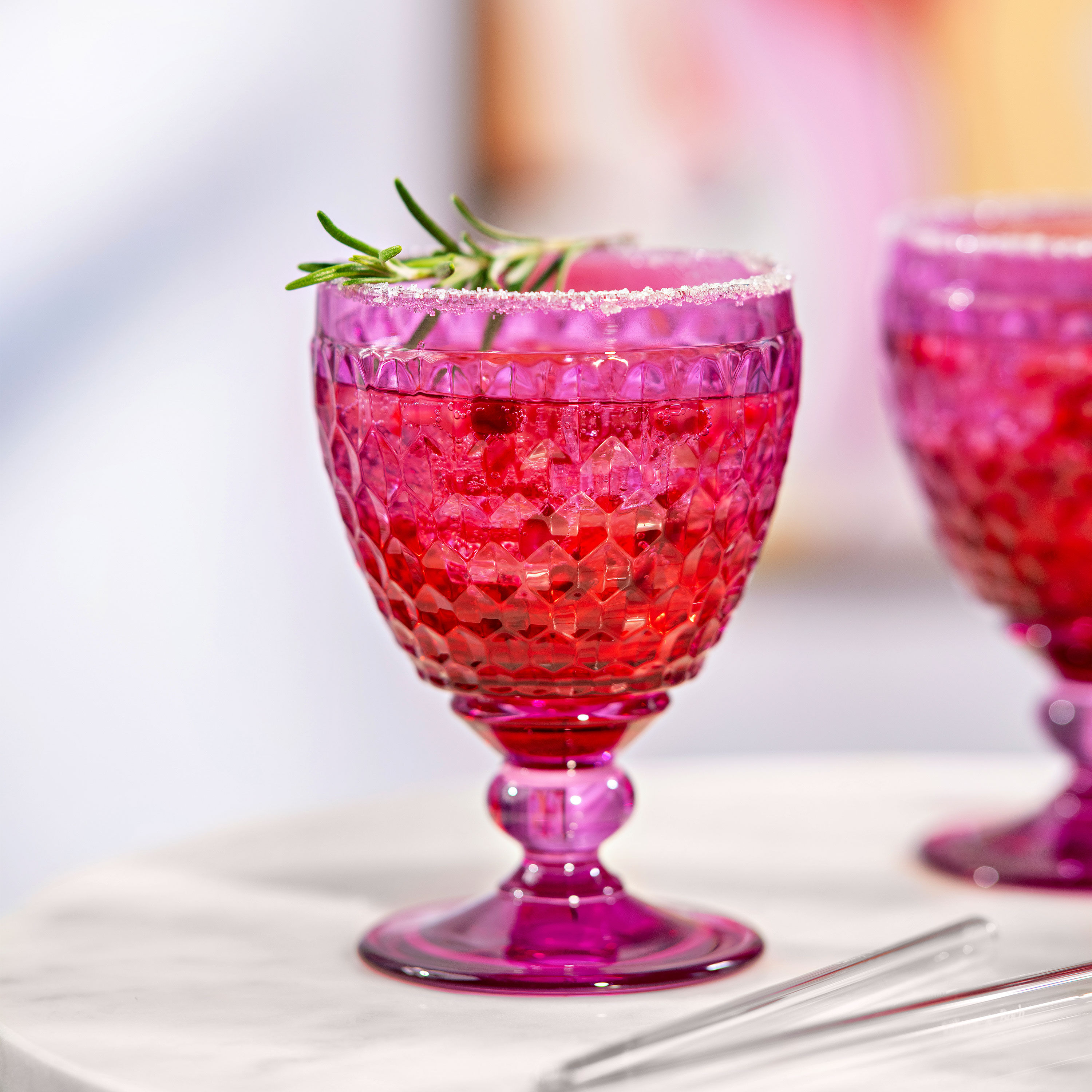 Boston Red wine glass - Purple, 6.8 oz, crystal glass