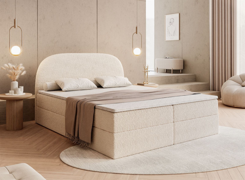 Łoże ALLURE 140x200 Ascot Nata z topperem