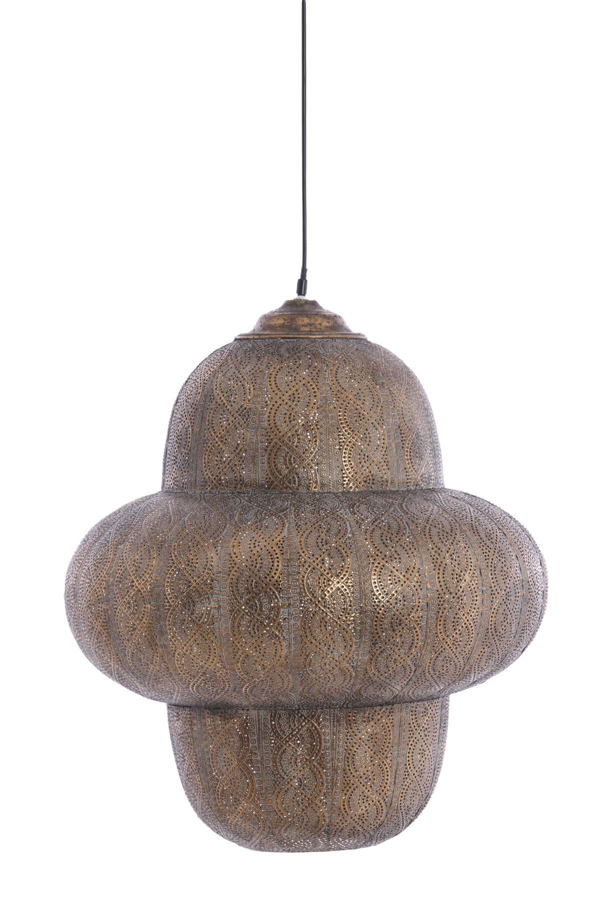 Light & Living hanglamp RYOTA - bruin - Ø53x63.5cm