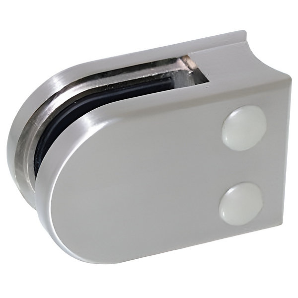 4 x Pince à verre pour tube diam. 42,4 modèle 02 - Ep. verre 9,52 mm - Inox 304 brossé GR320