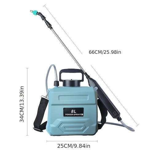 NNETM Electric Garden Watering Sprayer with Nozzles (8L)
