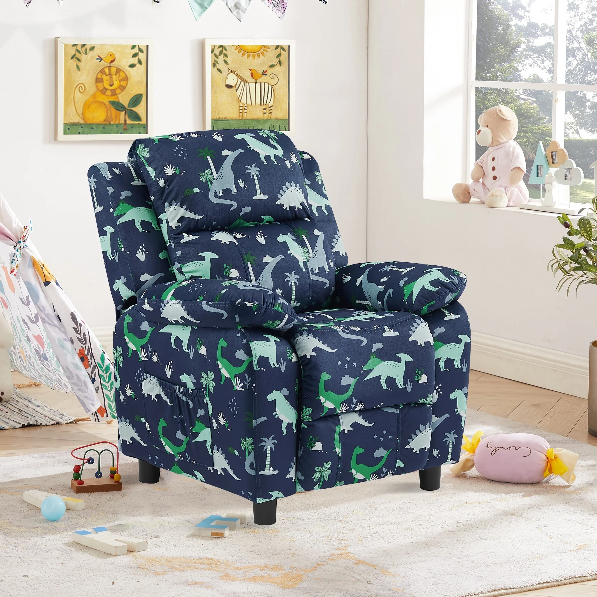 Kids Recliner Chair, Toddler Ergonomic Adjustable Lounge Sofa