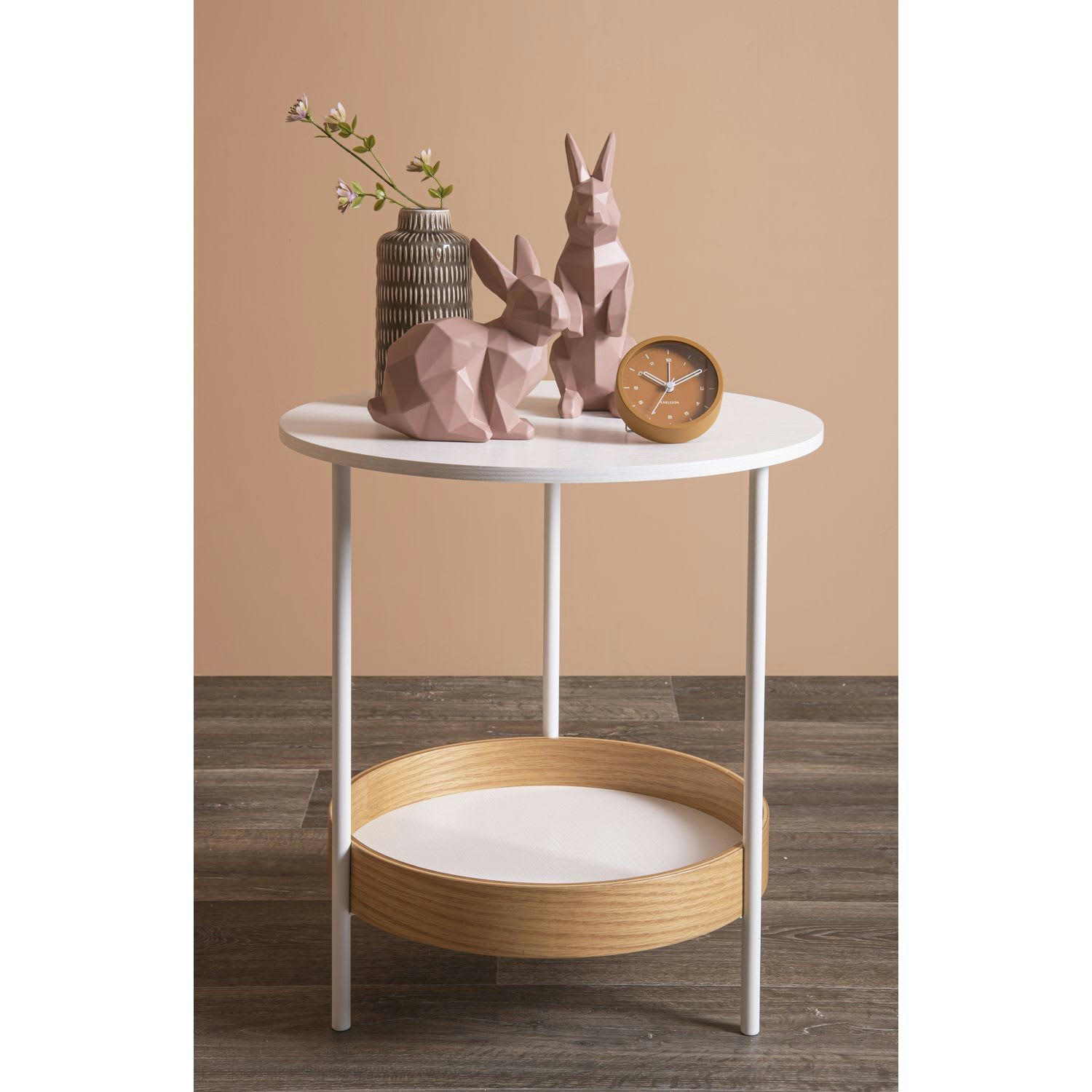 DUAL - Table d'appoint ronde design blanc