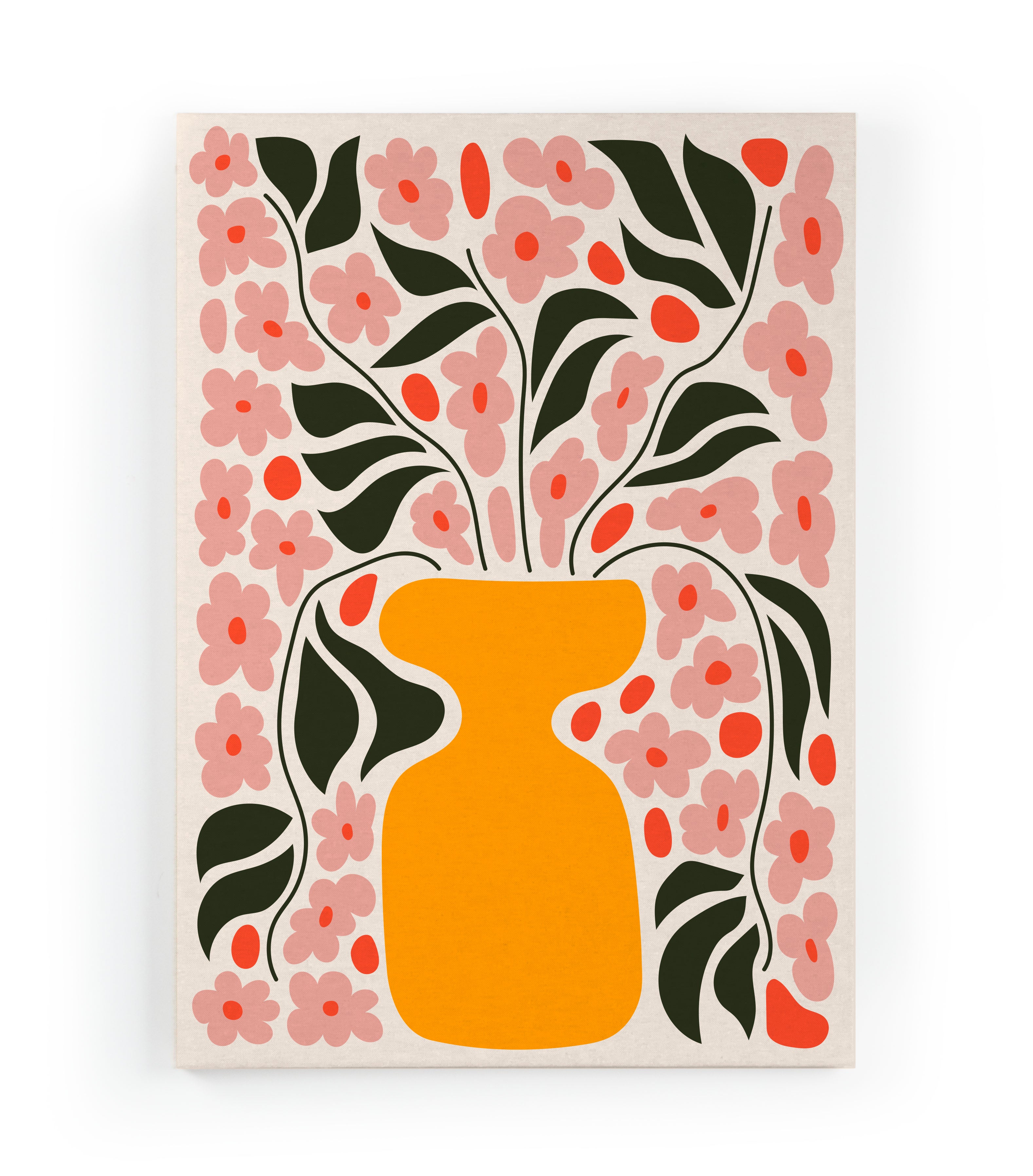 Canvas 60x40 Afdruk Bloemenpot