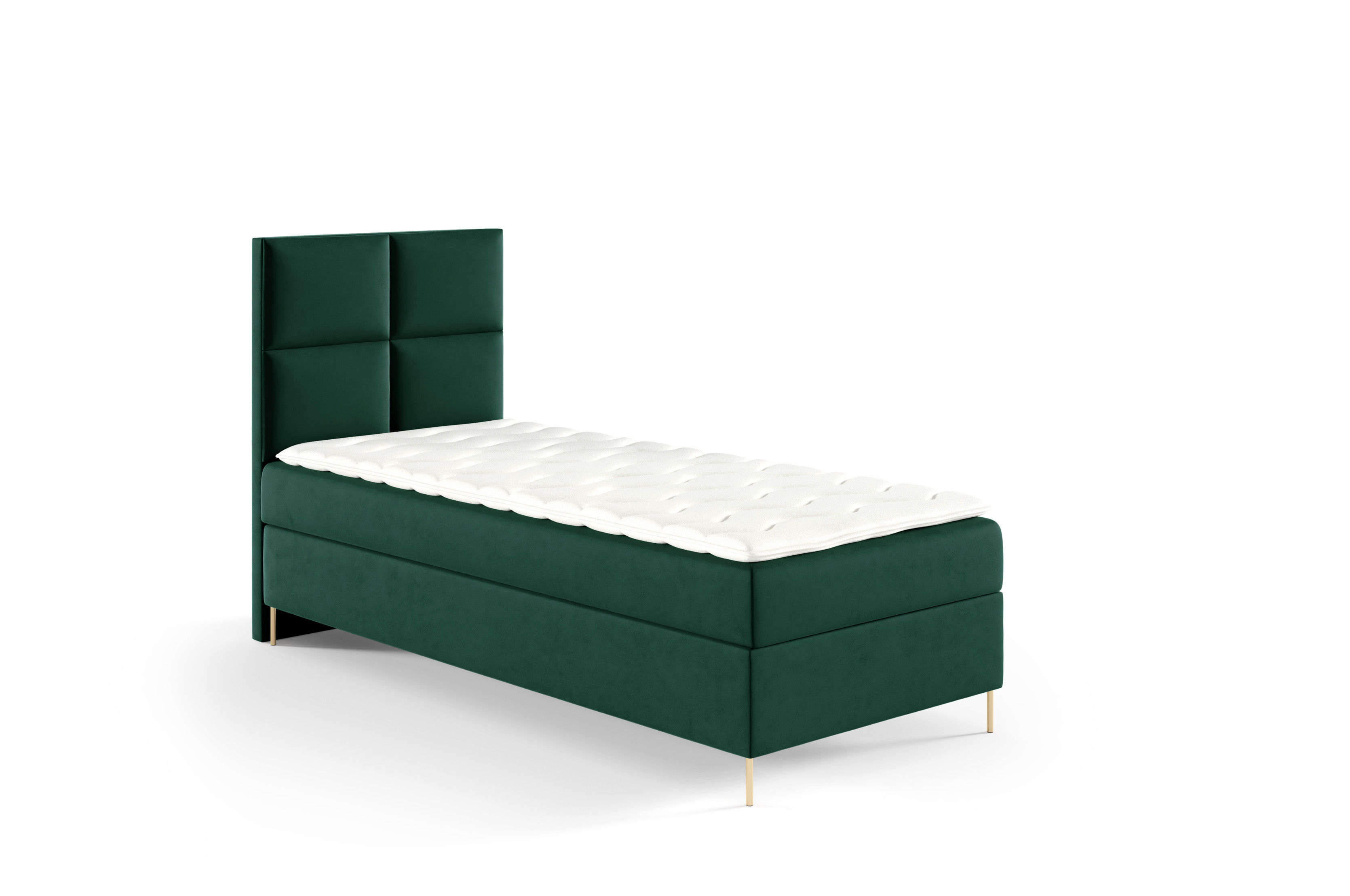 Łóżko kontynentalne Gobi Box 90x200 z nogami riviera 38