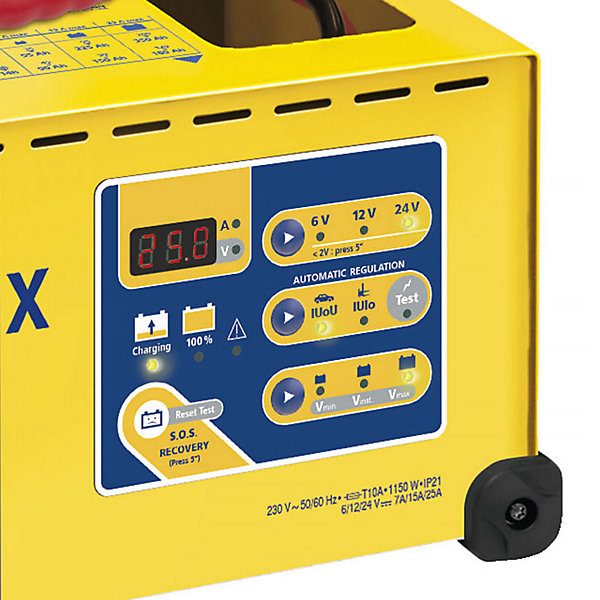 Chargeur BATIUM 25.24X 6/12/24 V 7-25 A pour batteries plomb et traction - GYS 24830