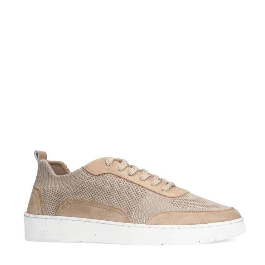 Manfield Beige knit fabric sneakers