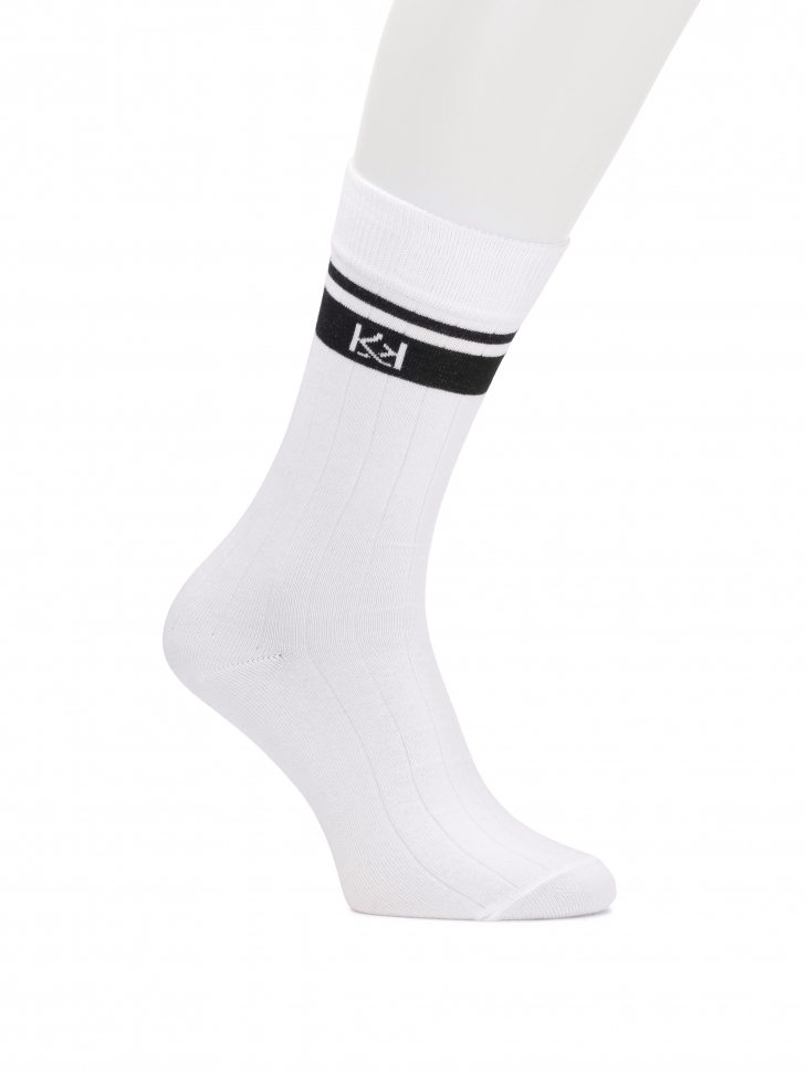 White cotton men's socks