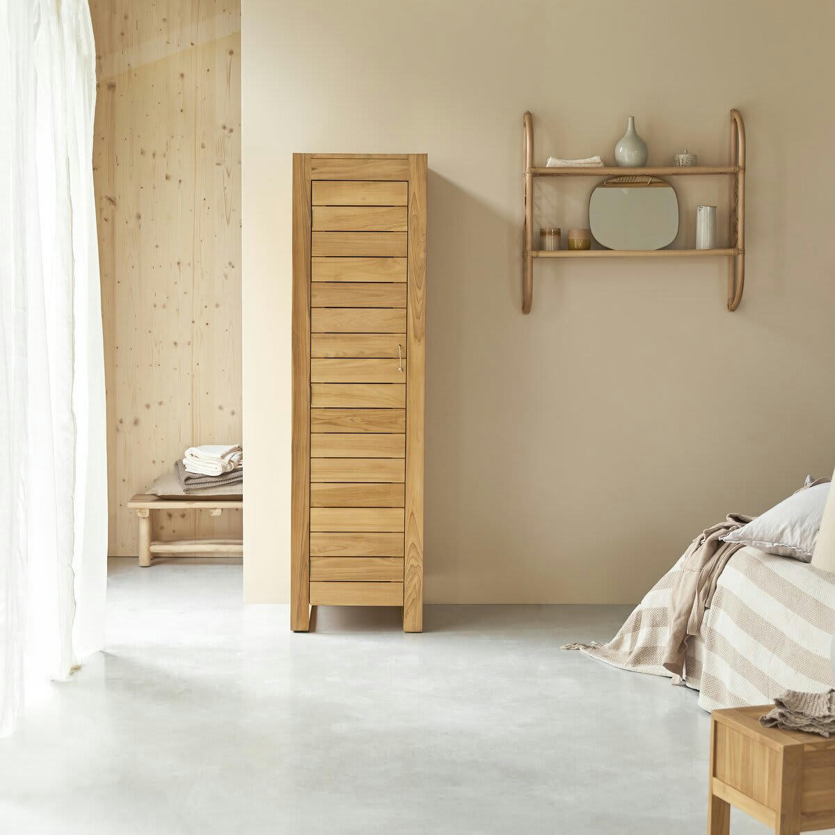 MINIMALYS - Colonne simple en teck massif