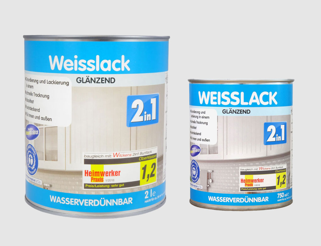 Weisslack 2in1 glänzend