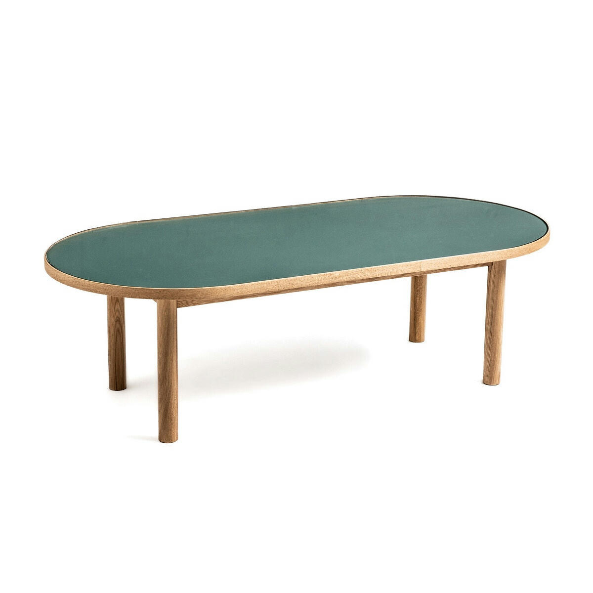 Table basse chêne et verre, Evergreen