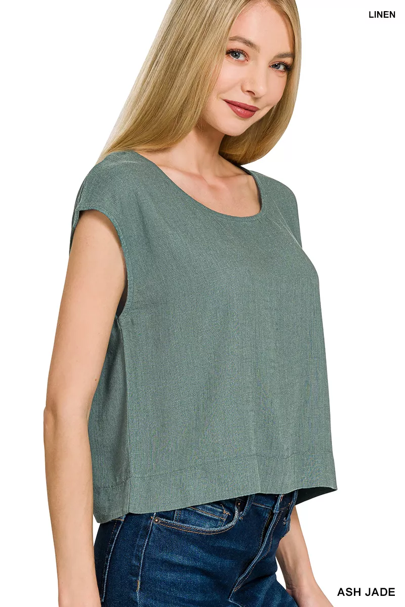 Linen Sleeveless Top