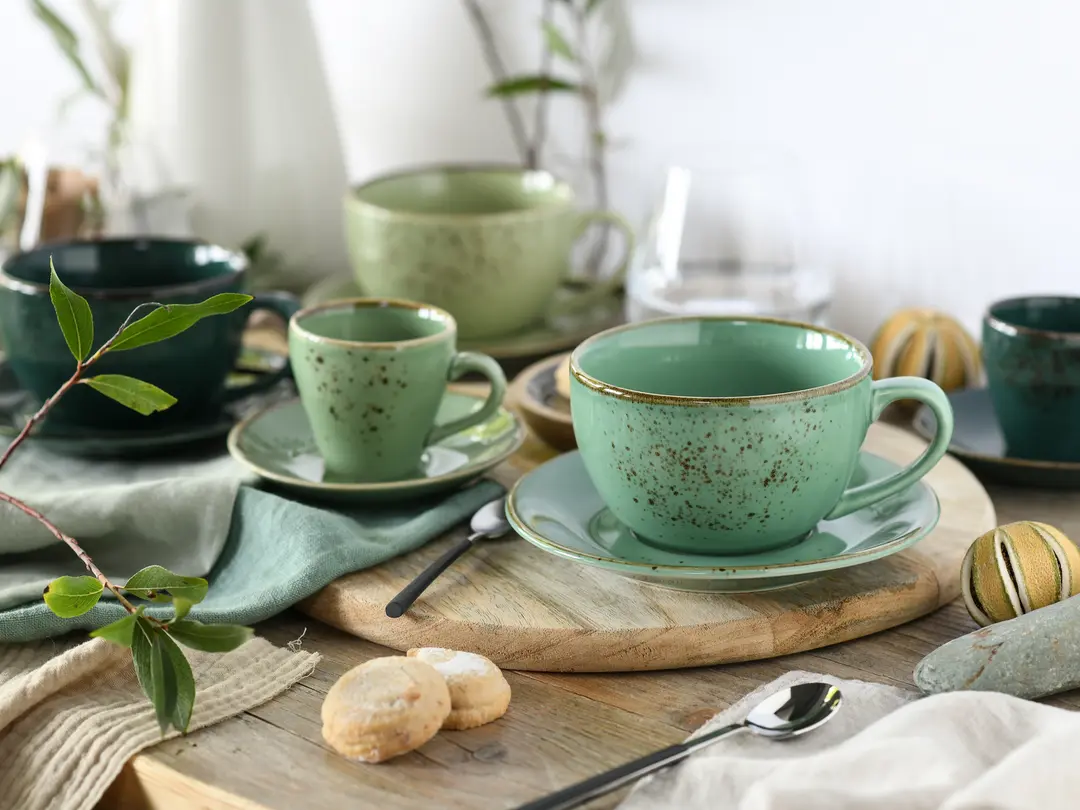 Kaffeetasse mit Untertasse 8-teilig Nature Collection