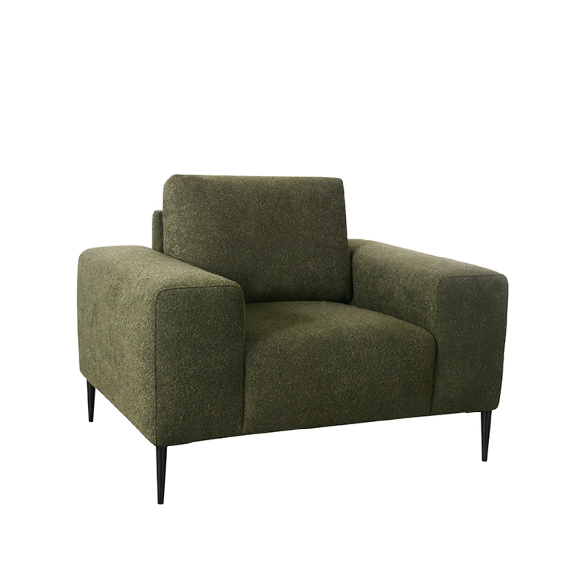 LABEL51 Fauteuil Ferraro - Donkergroen Bouclé - 112x88x85cm