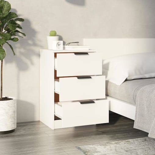 NNEVL Bedside Cabinets 2 pcs White 40x36x65 cm