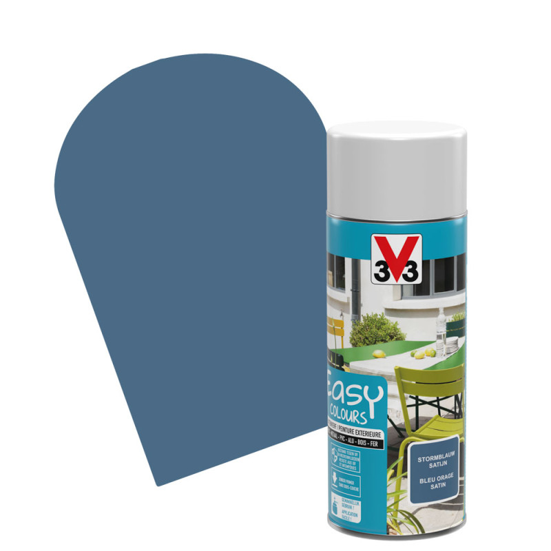 Laque Easy Colours bleu orage satiné 0,4 L V33