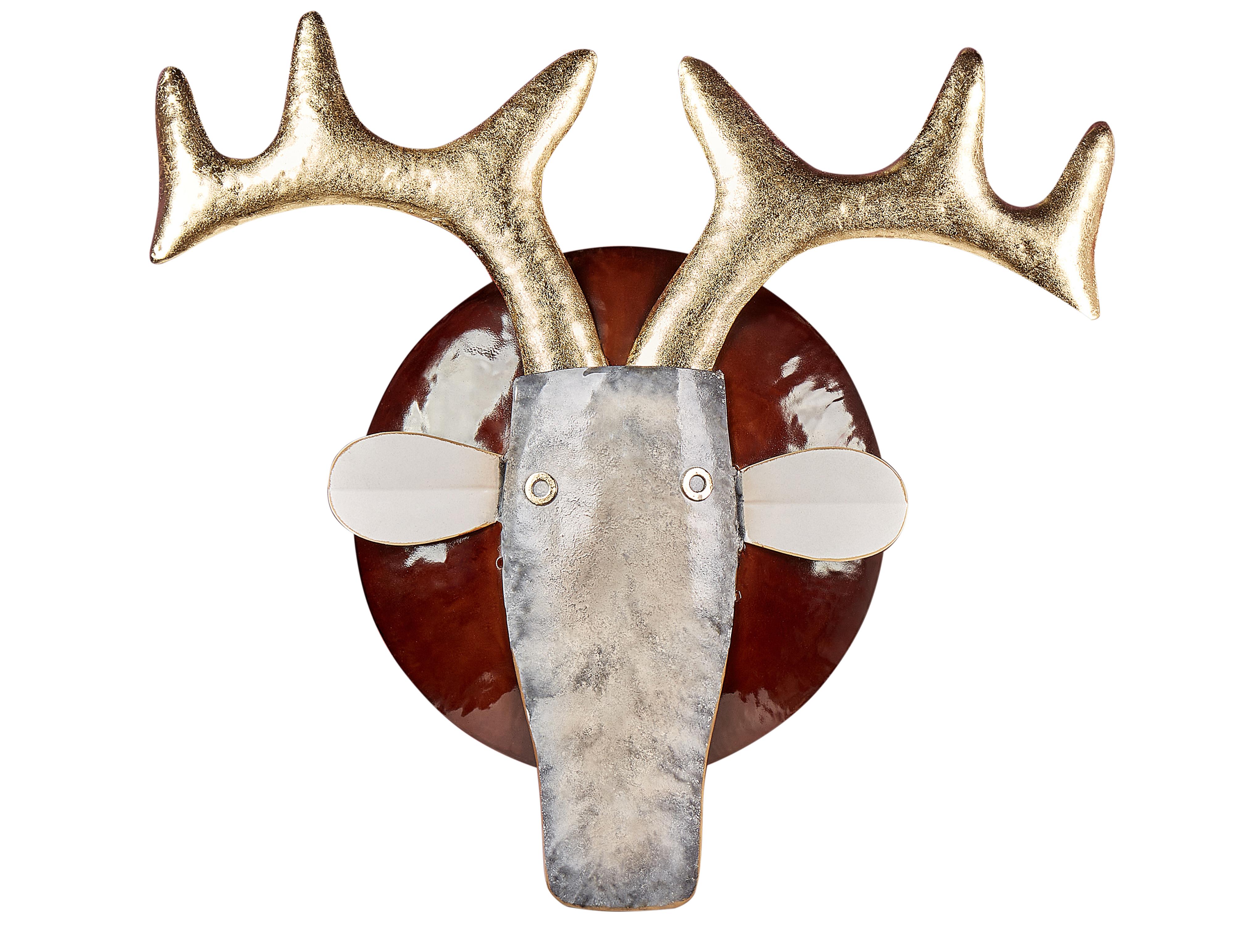 Wall Decor Bull FLUORINE Metal 54 cm Multicolour