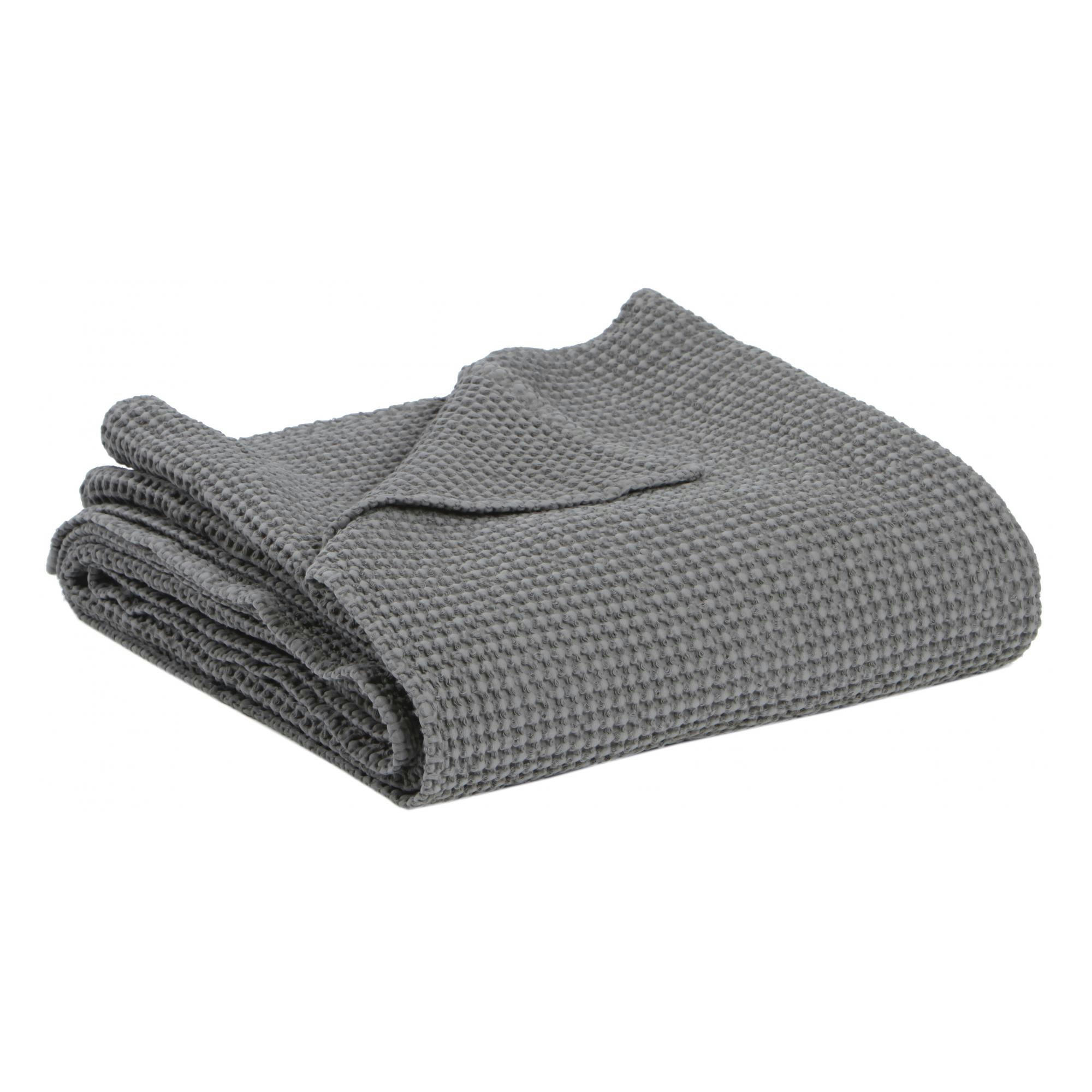 MAIA - Jete  en coton tourterelle 260 x 260