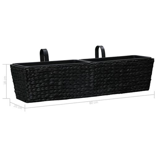 NNEVL Garden Planters 2 pcs Water Hyacinth Black