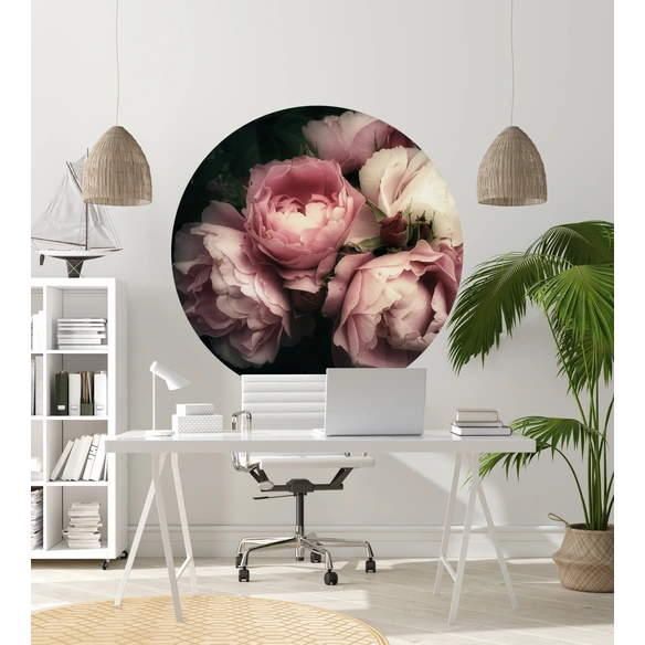 Vliestapete »Rosa«, Blumenmuster, rosa/schwarz, matt