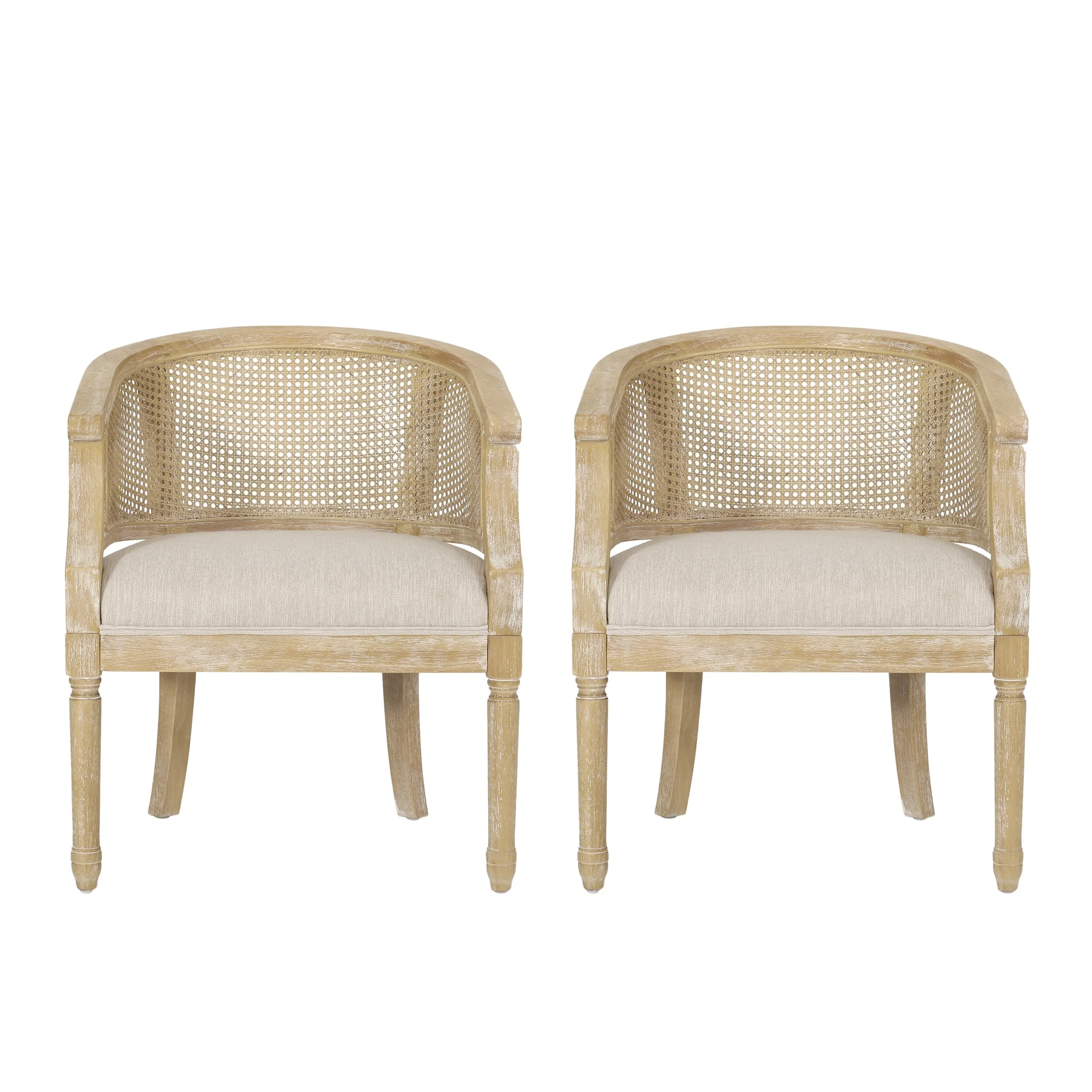 Steinaker Wood and Cane Accent Chairs (Set of 2) by Christopher Knight Home
